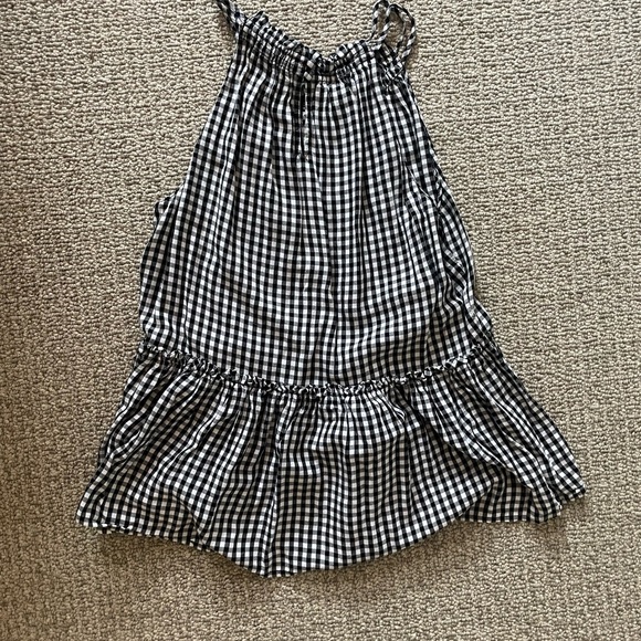 LOFT Black and White Gingham Peplum Top (Size XS) - Picture 2 of 3